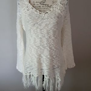 Fringed Medium Hooded Sweater